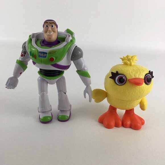 Disney Toy Story 4 Action Figures 7" Buzz Lightyear Poseable 5" Ducky Lot - Picture 2 of 7